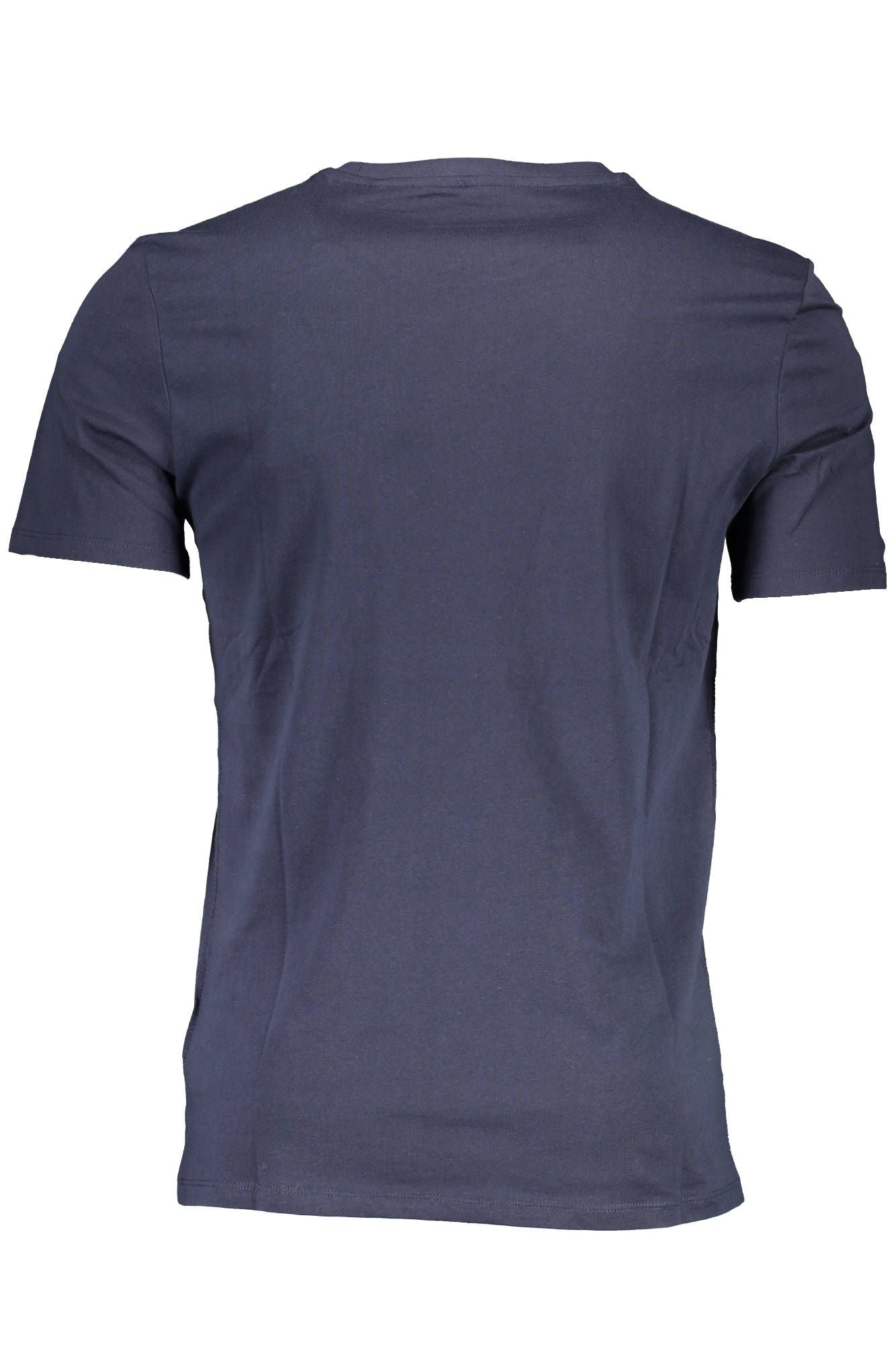 Sleek Blue Printed Cotton Tee