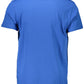 Classic Blue Crew Neck Tee with Logo