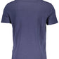 Blue Organic Cotton Tee with Embroidered Logo