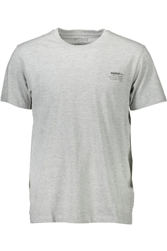 Classic Gray Crew Neck Logo Tee