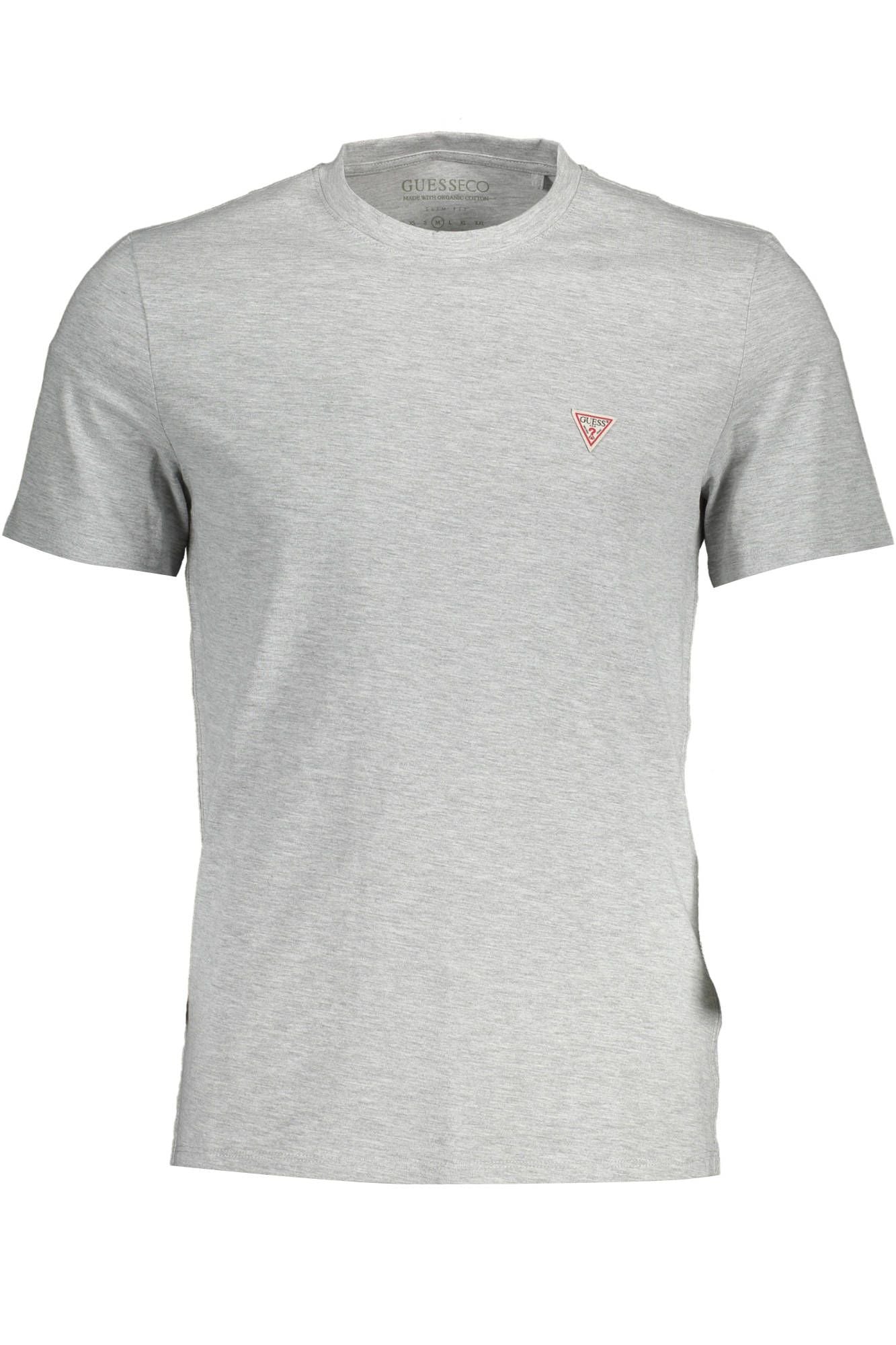 Sleek Gray Crew Neck Logo Tee