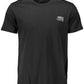 Sleek Black Crew Neck Logo Tee