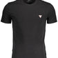 Sleek Black Crew Neck Logo Tee