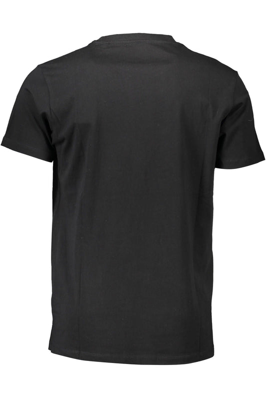 Sleek Black Crew Neck Logo Tee