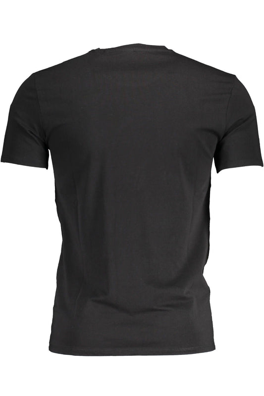 Sleek Black Crew Neck Logo Tee