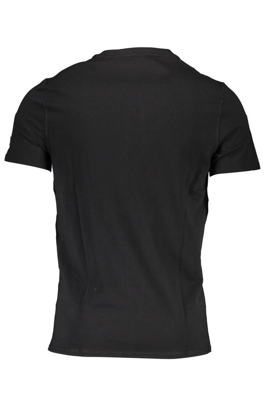 Sleek Black Crew Neck Logo Tee