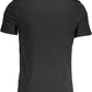 Sleek Black Logo Crew Neck Tee