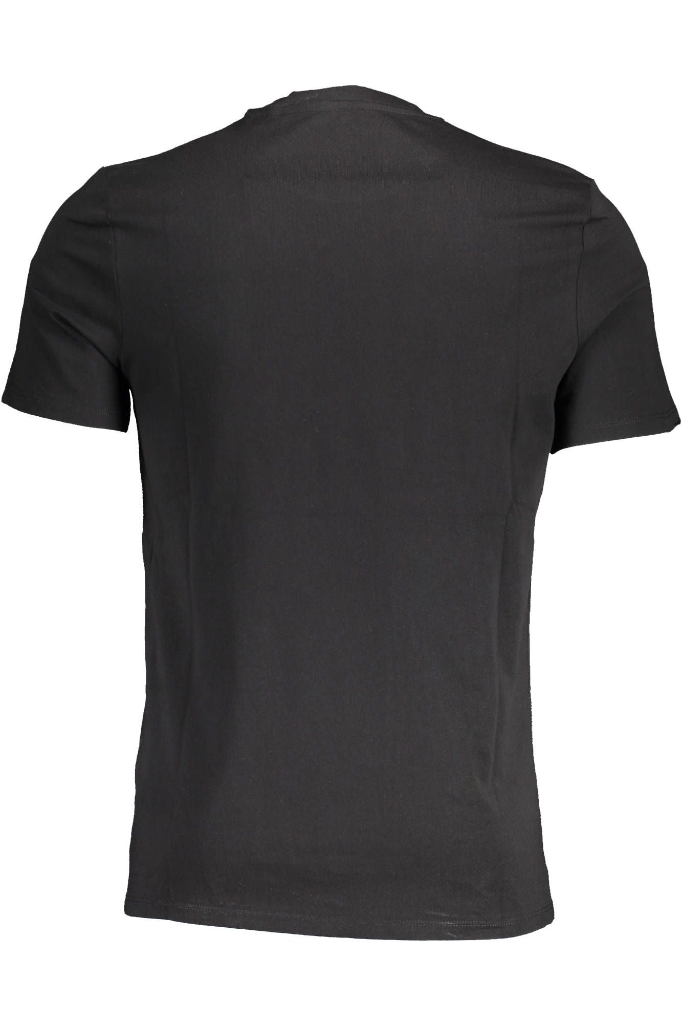 Sleek Black Logo Crew Neck Tee