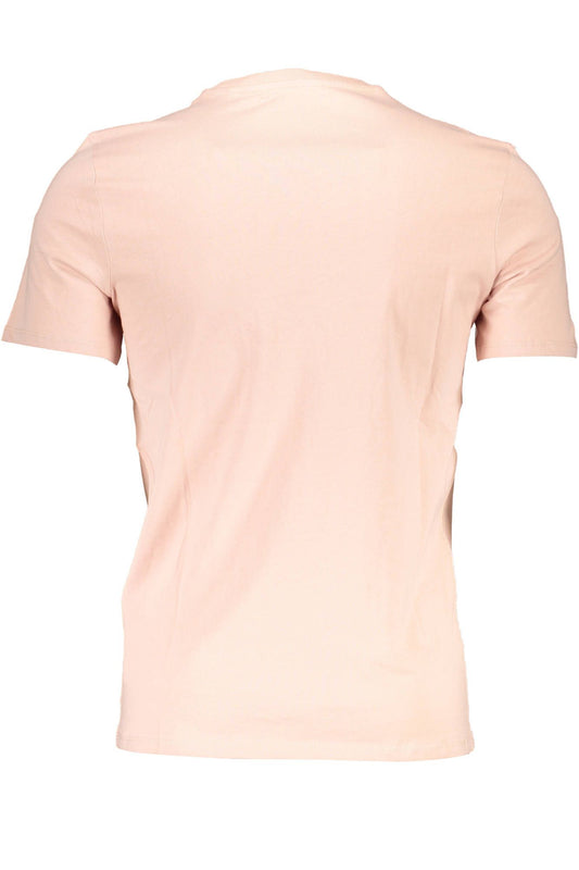 Sleek Slim-Fit Pink Tee with Iconic Logo