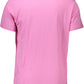 Pink Crew Neck Logo Tee - Casual Elegance