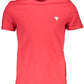 Sleek Red Slim-Fit Cotton Tee