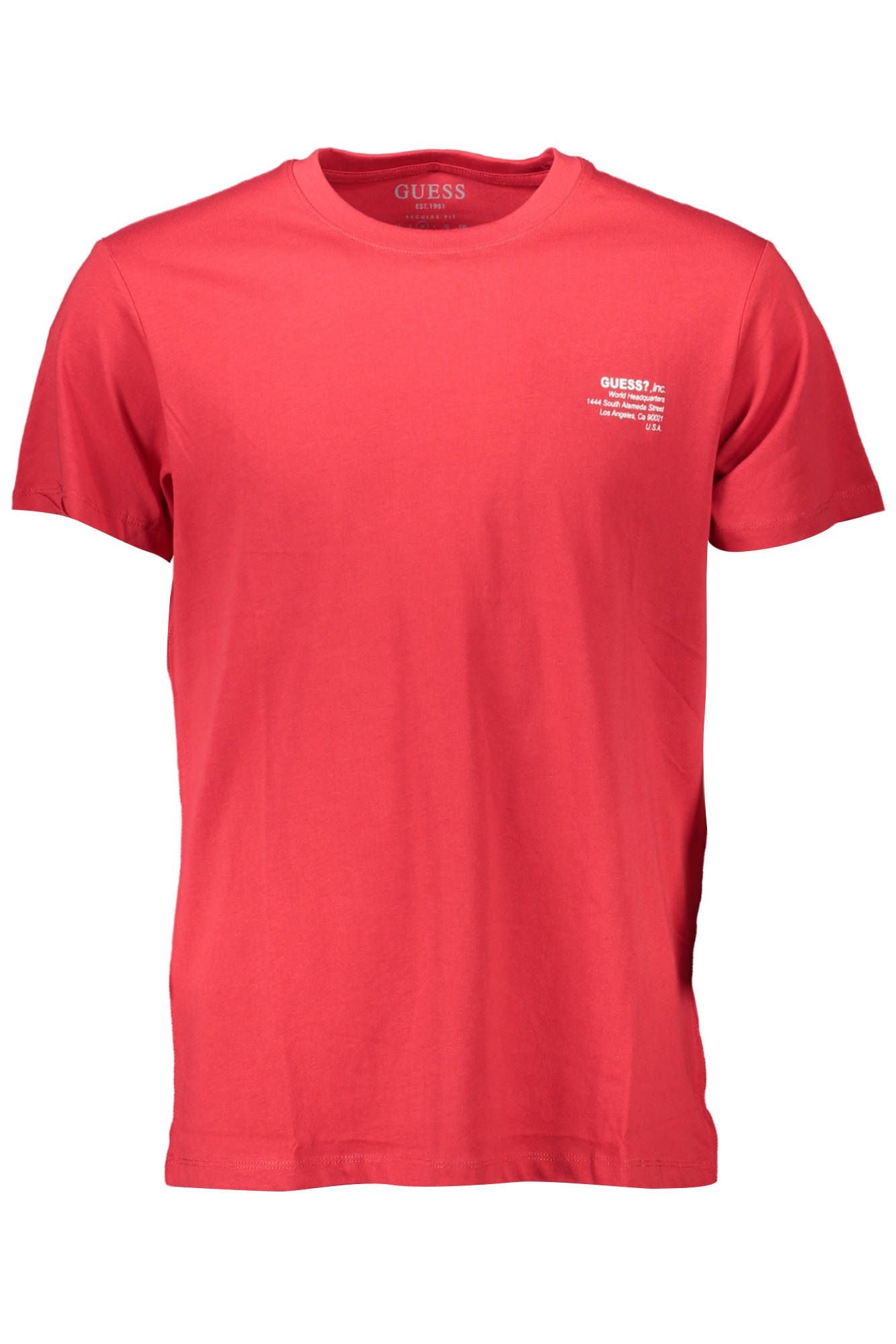 Fiery Red Crew Neck Logo Tee