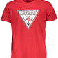 Classic Red Organic Tee with Logo Detail