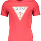Chic Red Organic Cotton Tee with Logo