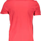 Sleek Red Slim-Fit Cotton Tee