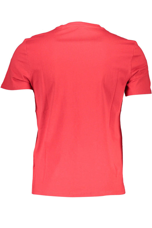 Sleek Red Slim-Fit Cotton Tee