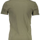 Chic Green Slim Tee with V-Neckline