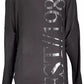 Sleek Black Long Sleeve Logo Tee