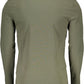 Slim Fit V-Neck Logo Tee in Green