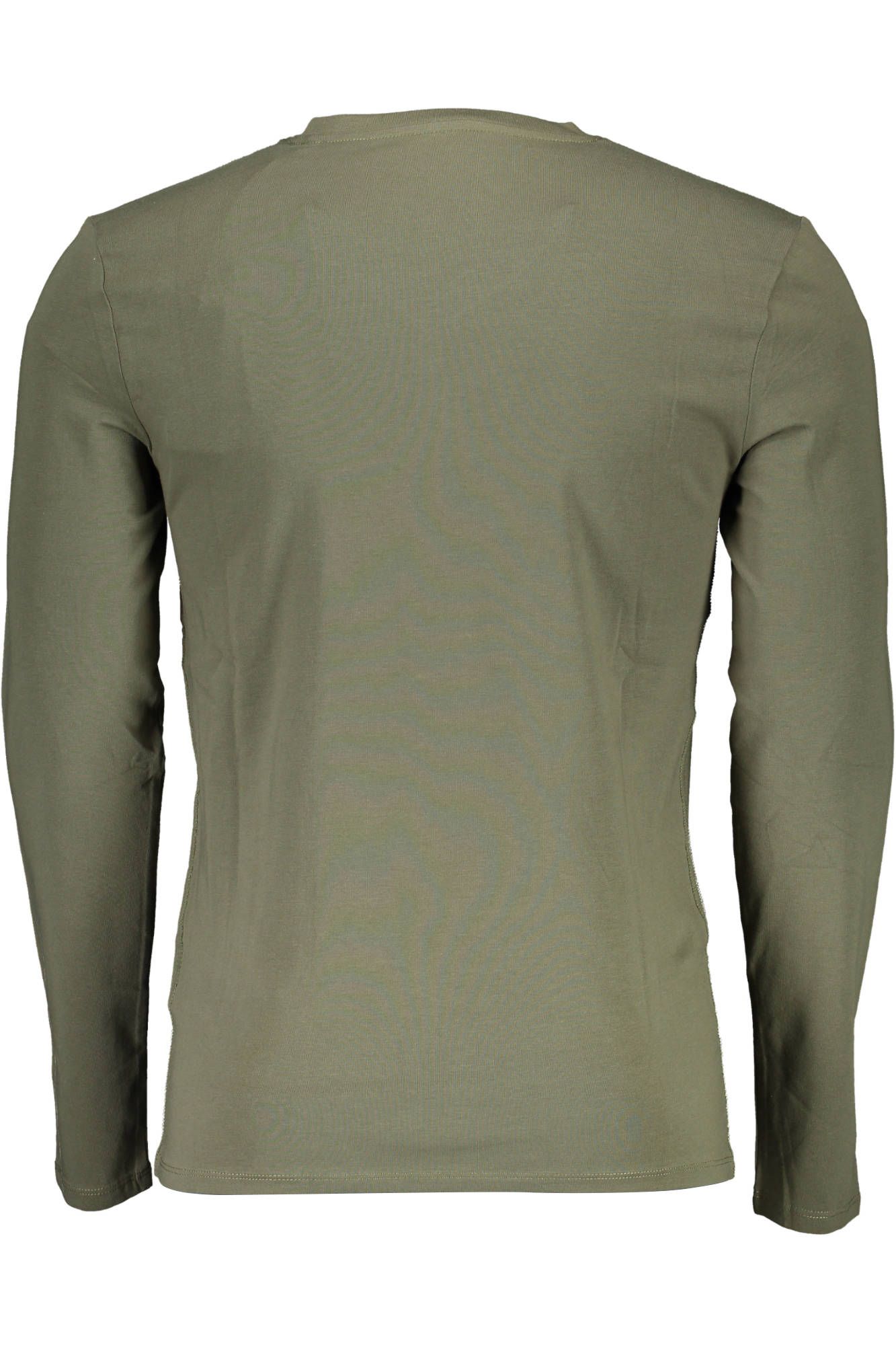 Slim Fit V-Neck Logo Tee in Green