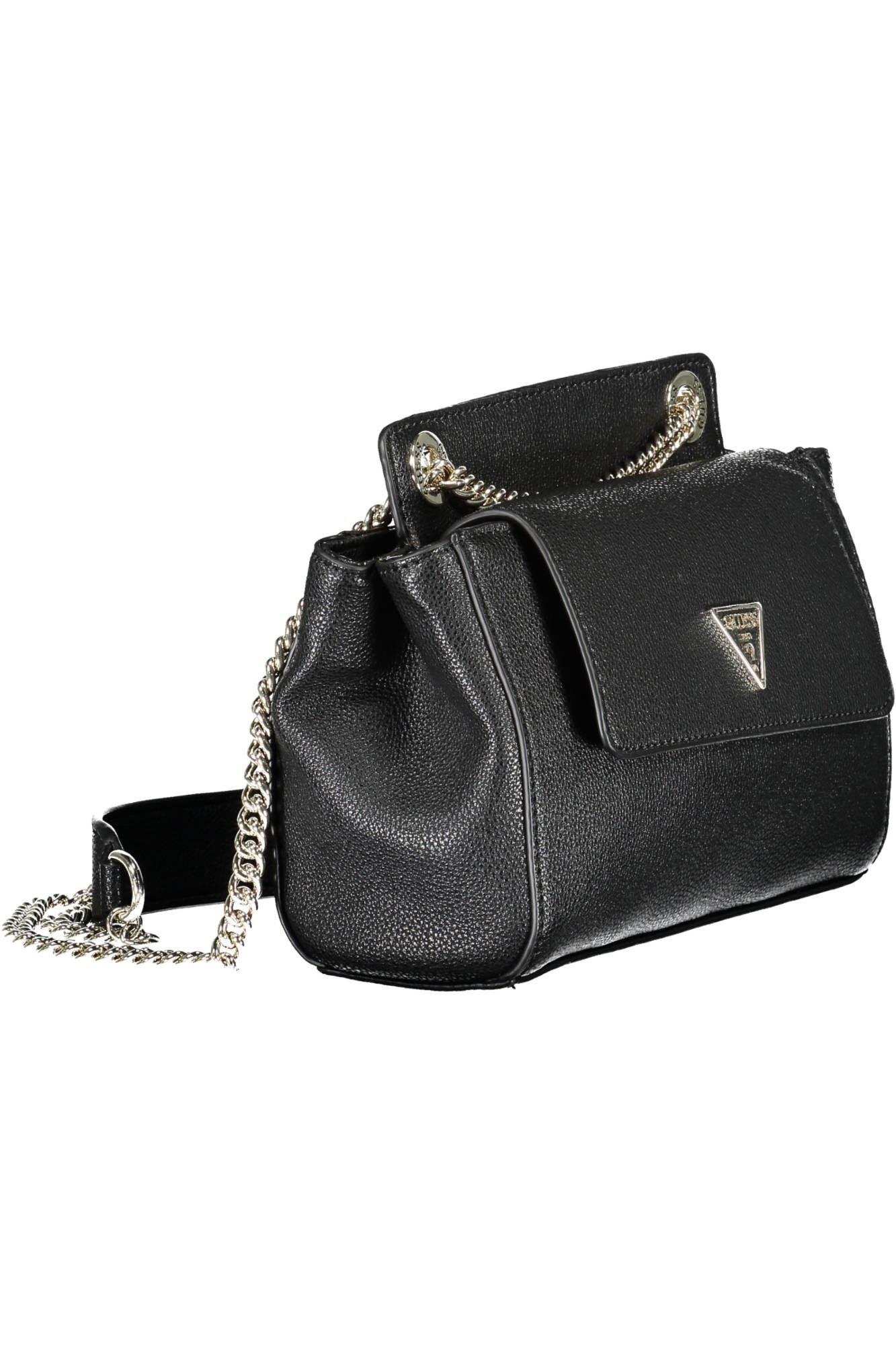 Chic Black Shoulder Bag with Sleek Compartments