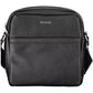 Sleek Black Shoulder Bag with Logo Detail