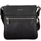 Sleek Black Polyethylene Shoulder Bag