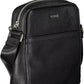 Sleek Black Shoulder Bag with Logo Detail