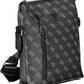 Sleek Black Shoulder Bag with Contrasting Details