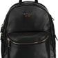 Elegant Black Polyurethane Backpack