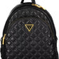 Elegant Black Logo Backpack with Contrasting Details