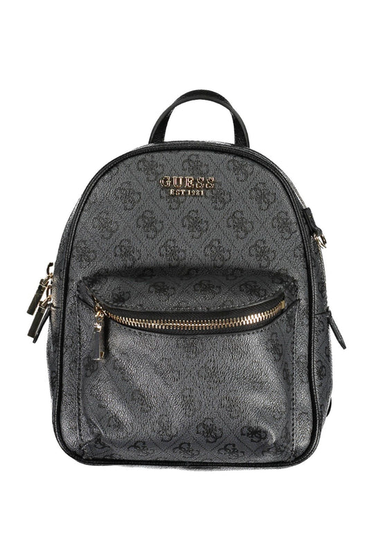 Chic Black Backpack with Removable Coin Purse