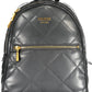 Chic Black Polyurethane Backpack With Logo Detail
