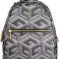 Chic Black Polyurethane Backpack for Daily Elegance