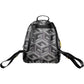 Chic Black Polyurethane Backpack for Daily Elegance