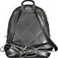 Chic Black Polyurethane Backpack With Logo Detail