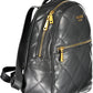 Chic Black Polyurethane Backpack With Logo Detail