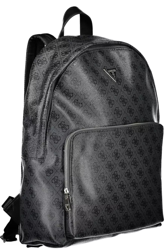 Chic Urban Gray Backpack with Contrasting Details