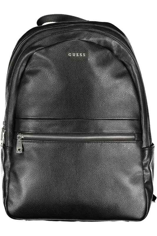 Sleek Dual-Compartment Black Backpack