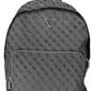 Dapper Black Backpack with Laptop Space & Logo Detail