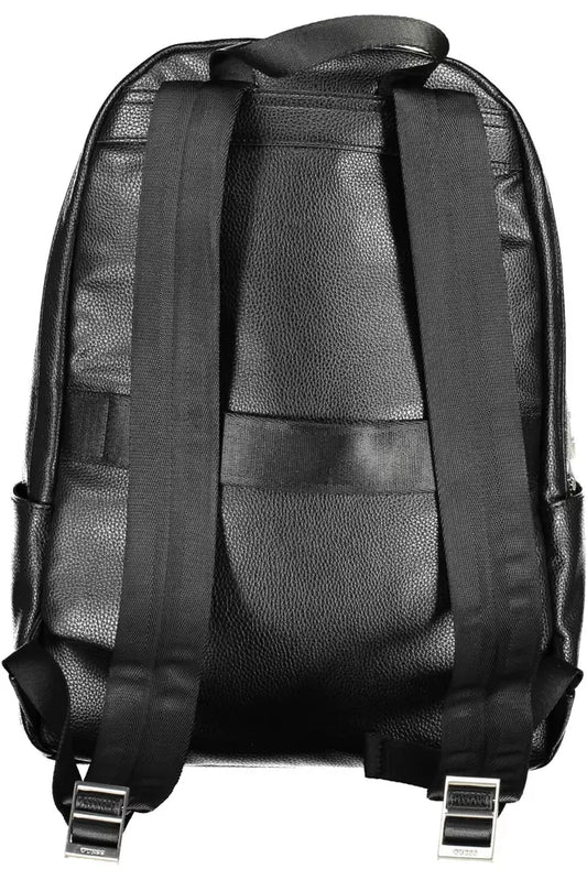 Sleek Dual-Compartment Black Backpack