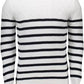 Elegant White Round Neck Men's Sweater