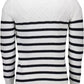Elegant White Round Neck Men's Sweater