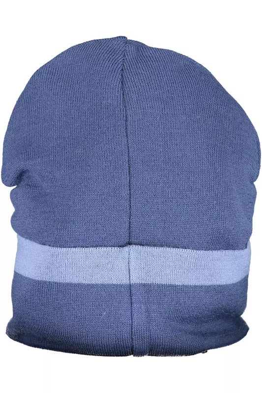 Chic Blue Winter Cap with Contrasting Details