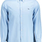 Elegant Light Blue Cotton Shirt with Contrast Detail