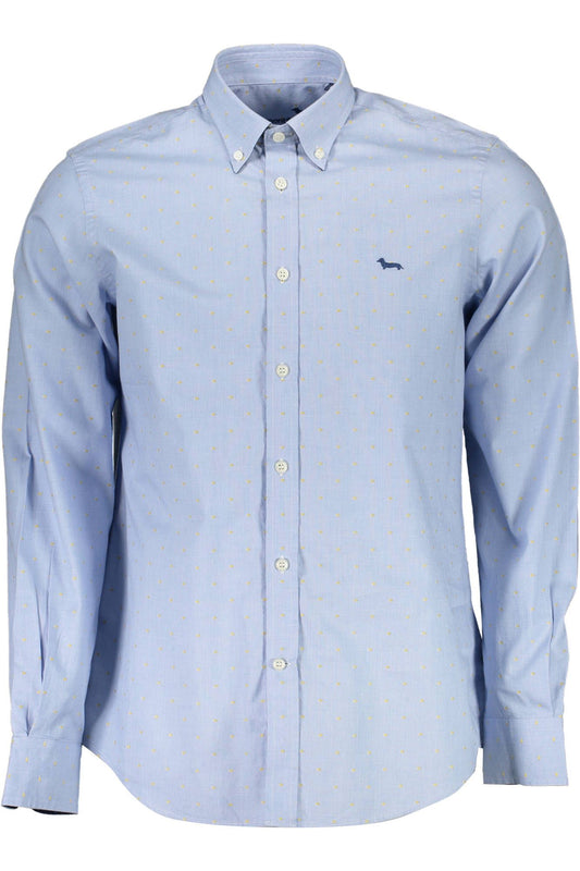 Elegant Light Blue Long Sleeve Button-Down Shirt