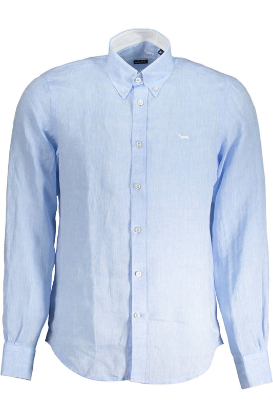 Elegant Light Blue Linen Shirt for Men