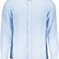Chic Light Blue Button-Down Collar Shirt
