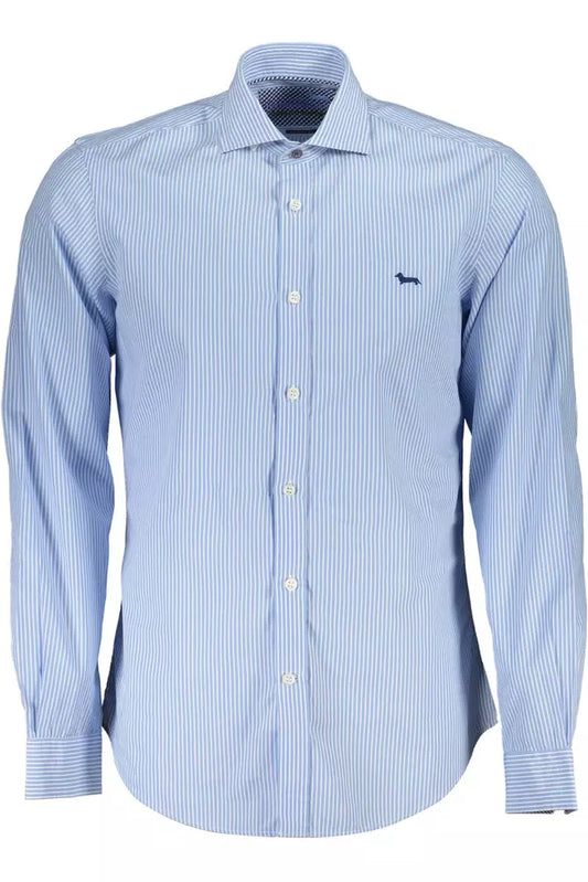 Elegant Light Blue Organic Cotton Shirt