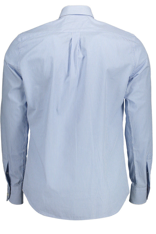 Elegant Light Blue Organic Cotton Men's Shirt